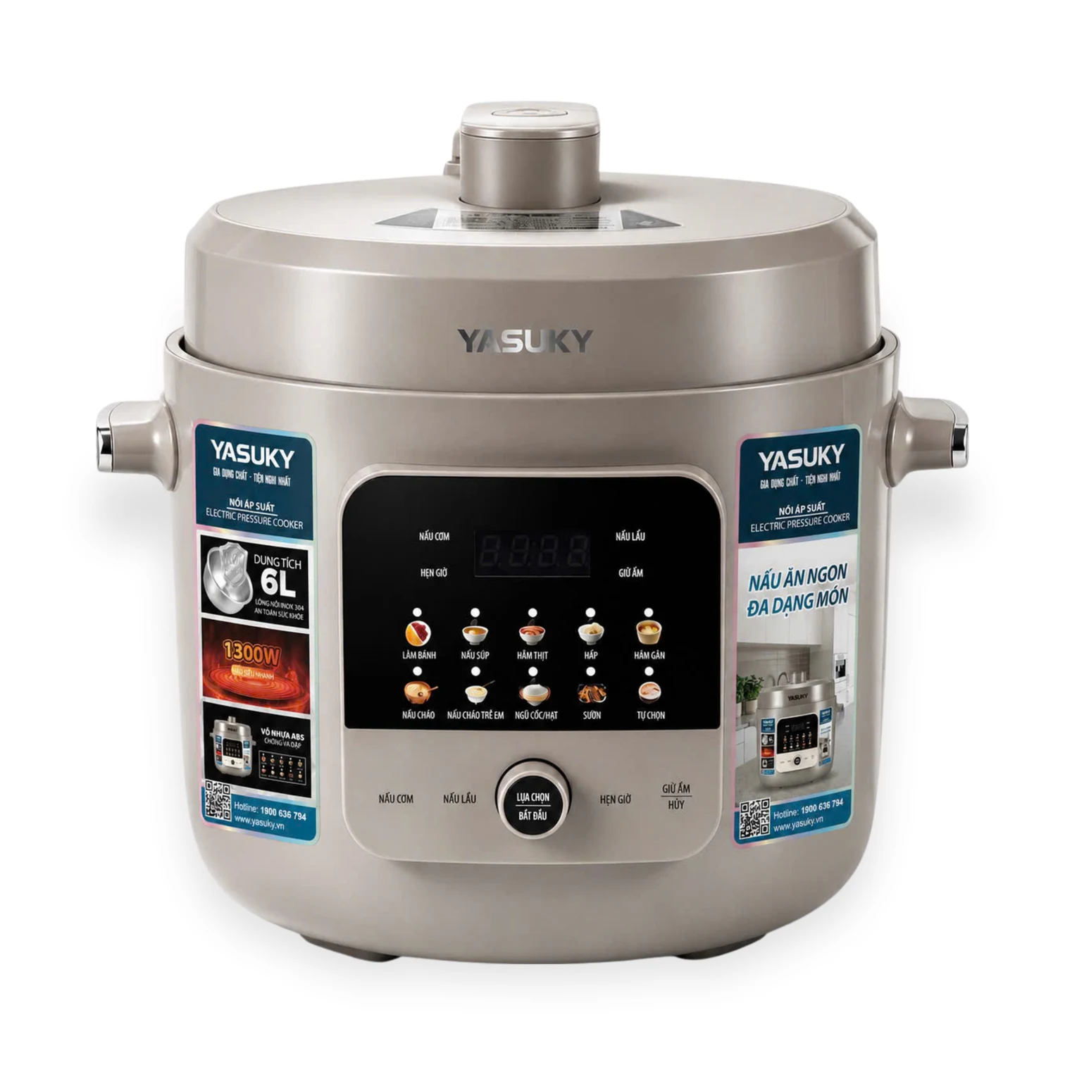 Nồi áp suất điện lòng inox 6L YK-680